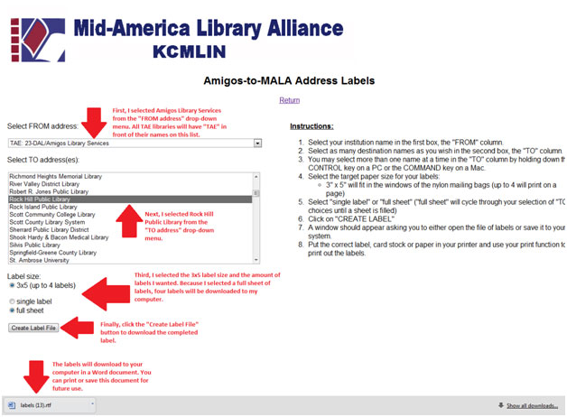 Mid-America Library Alliance screenshot