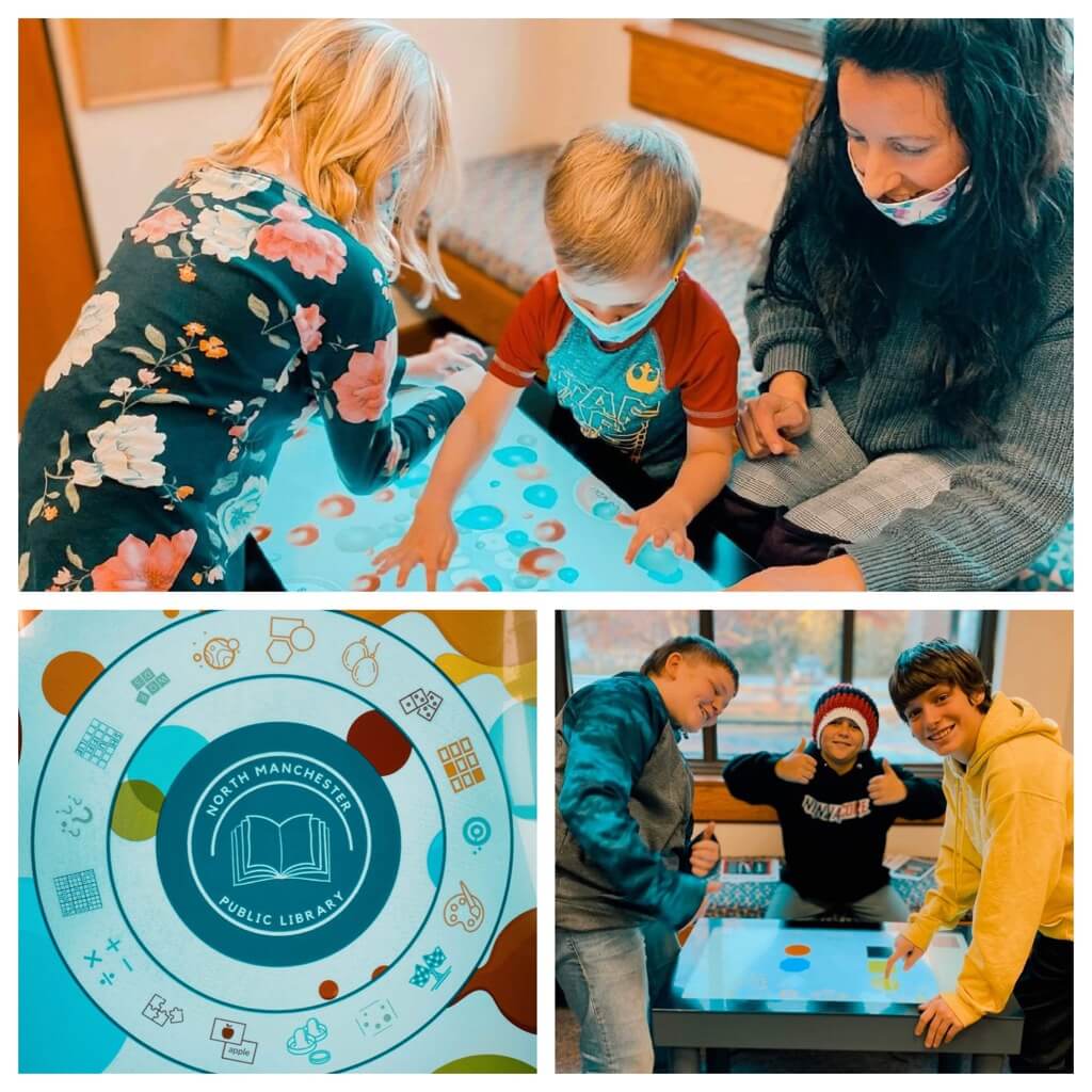 After-Mouse.com Play Table in use at North Manchester Public Library