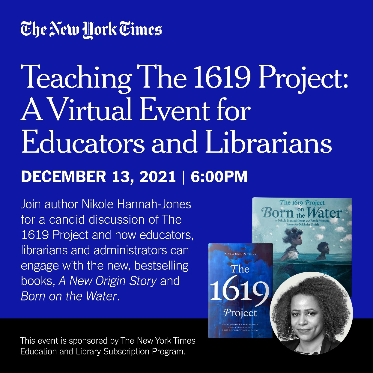 The New York Times 'Teaching the 1619 Project: A Virtual Event fo Educators and Librarians' image